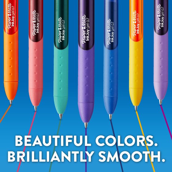 Paper Mate InkJoy Gel Pens, Medium Point (0.7 mm), Assorted Colors, 10 Count
