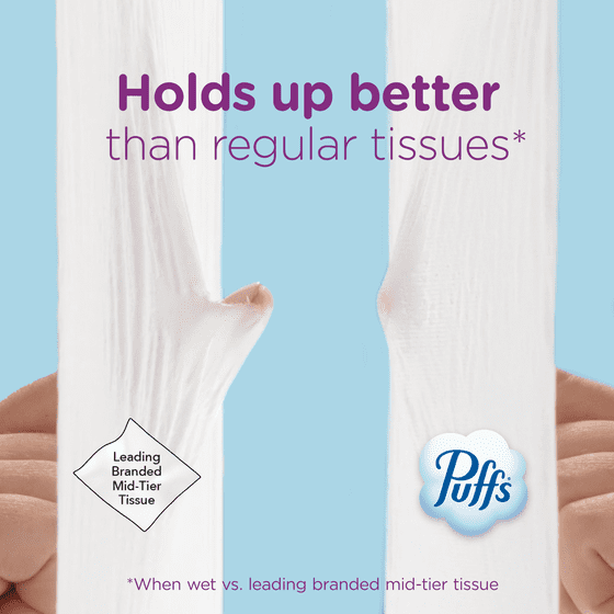 Puffs Ultra Soft Facial Tissues, Back-to-School Exclusive, 4 Rectangle Boxes, 124 Facial Tissues Per Box